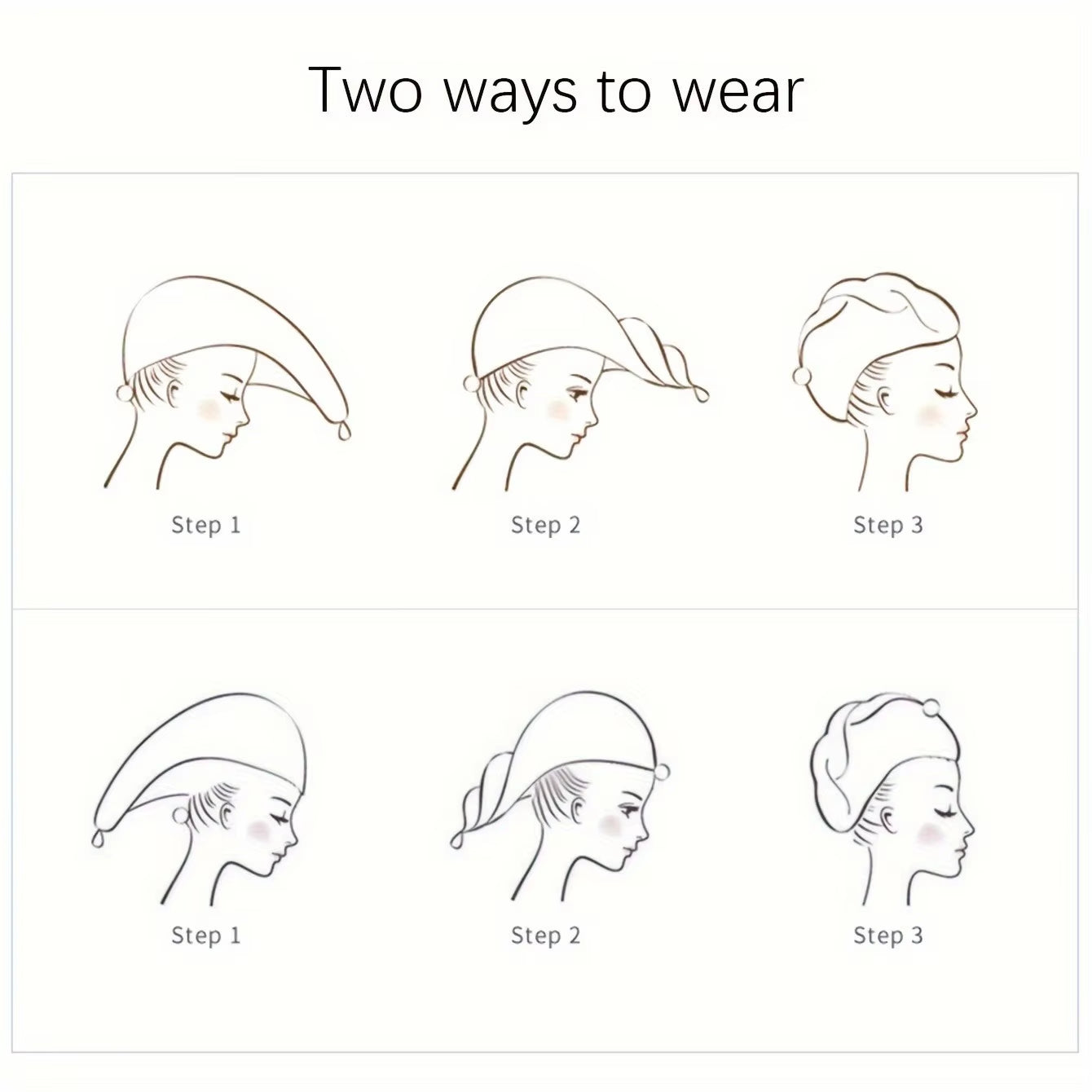 1Pc Dry Hari Cap, Coral Fleece, Polyesler Hair Drying Quick Towel Microfiber Shower Single Bandana Cap Ladies