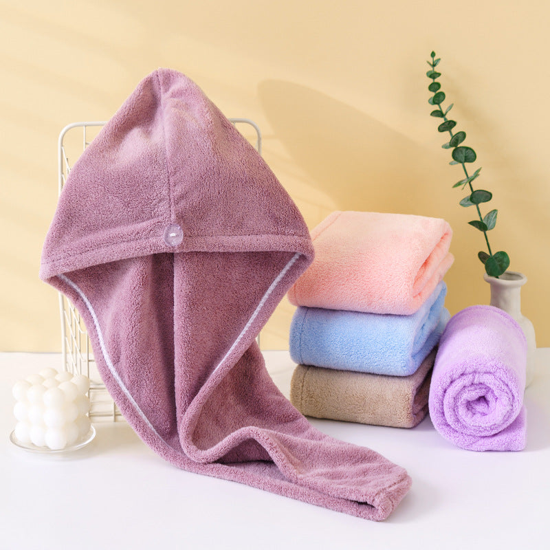 Coral Fleece Quick-Dry Hair Drying Cap